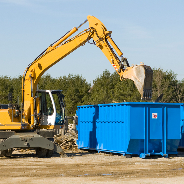 what size residential dumpster rentals are available in Gruver